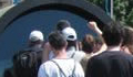 Queuing to look through the Telectroscope.