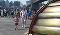 The Telectroscope with the Manhattan skyline behind.